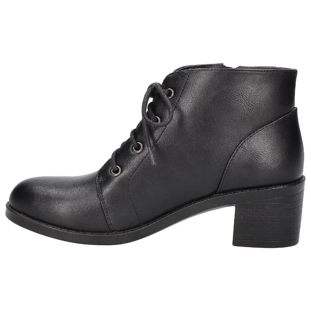 Easy Street Womens Becker Ankle Boots Side Zip Black 9.5 Block Heel MSRP $59